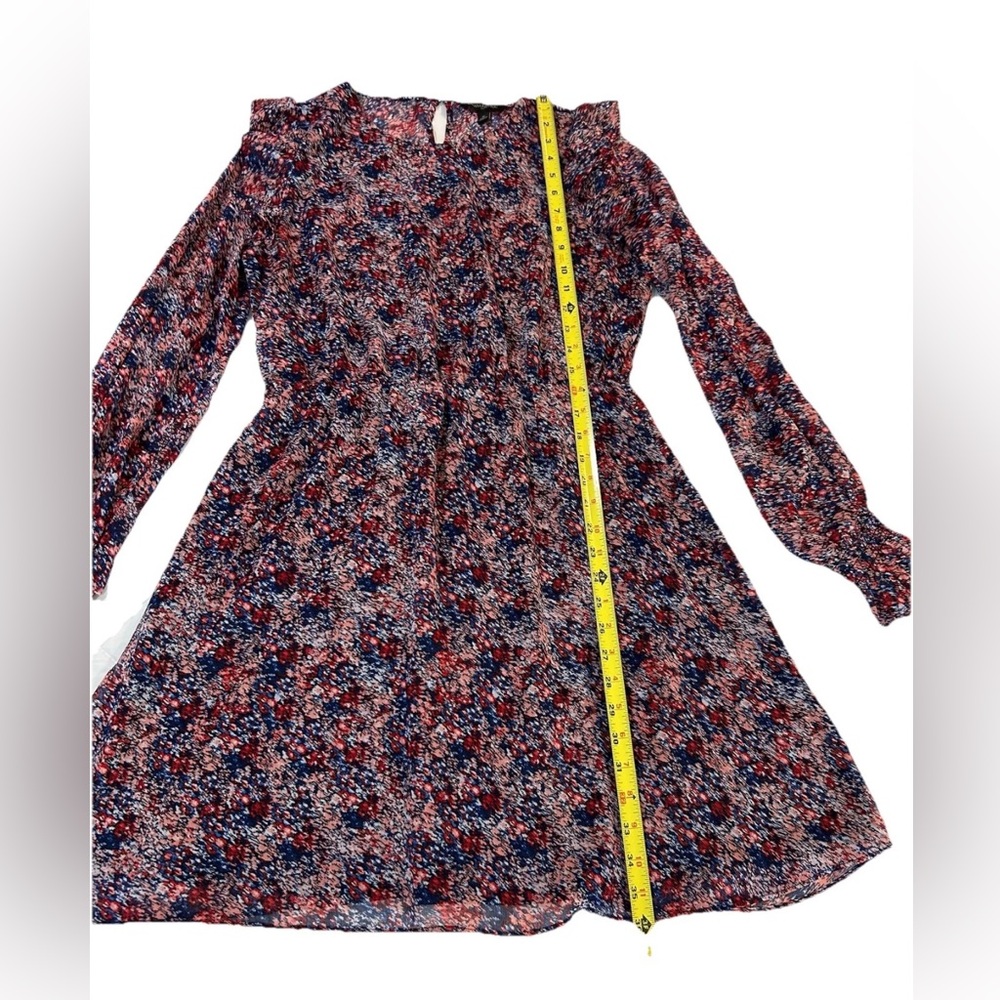 Banana Republic Factory Floral Long Sleeve Elastic Waist Dress Size M - Picture 4 of 9